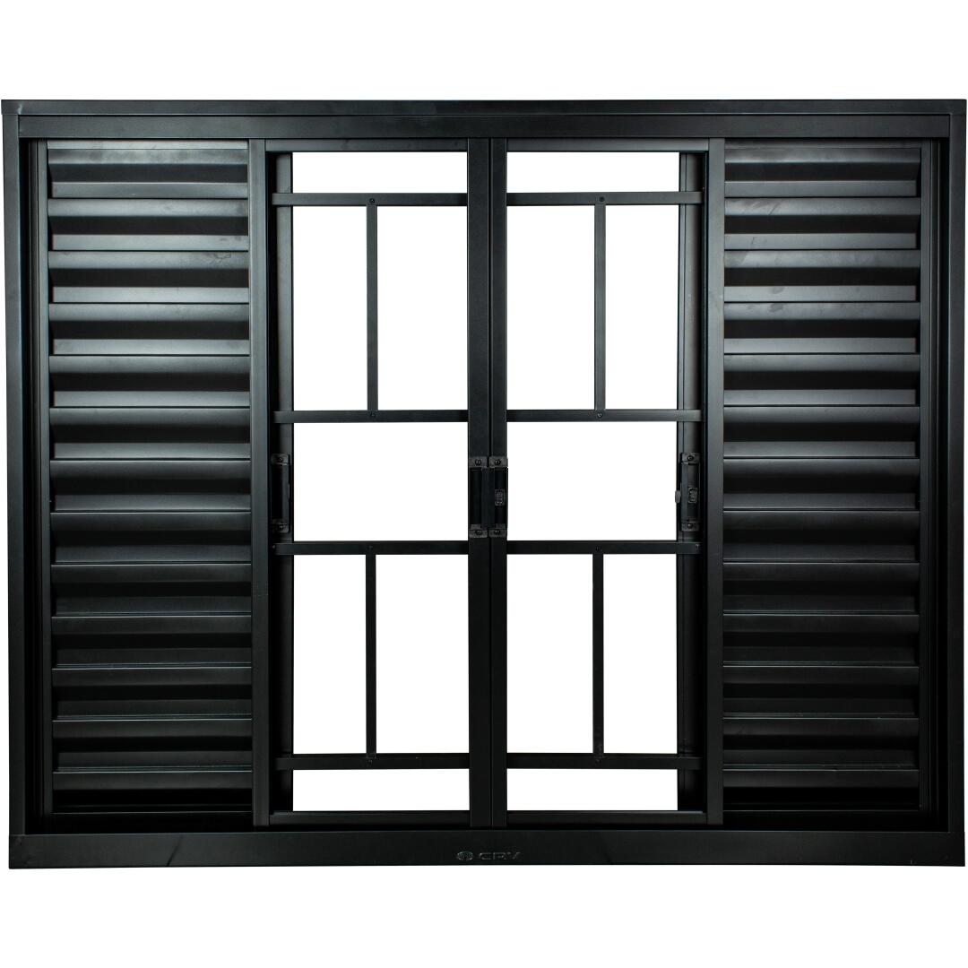 DE GREGORIO カホン Chanela BLACK VENEZIANA 6 FOLHAS - 2 FOLHAS FIXAS - CRV Portas e Janelas